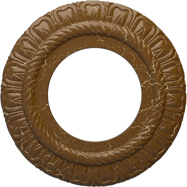 Ekena Millwork Claremont Ceiling Medallion (Canopies up to 5 5/8"), 9"OD x 4 1/2"ID x 1/2"P, Smokey Topaz Crackle CM09CLSTC - main